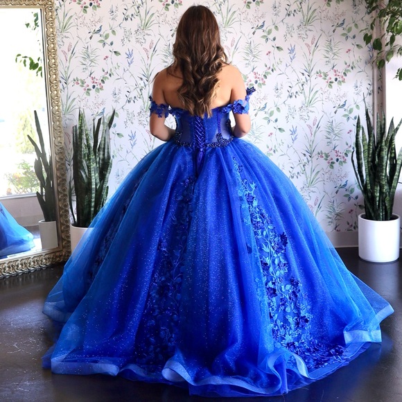 Royal Blue Ballgown (Quinceñeara) - Picture 2 of 2